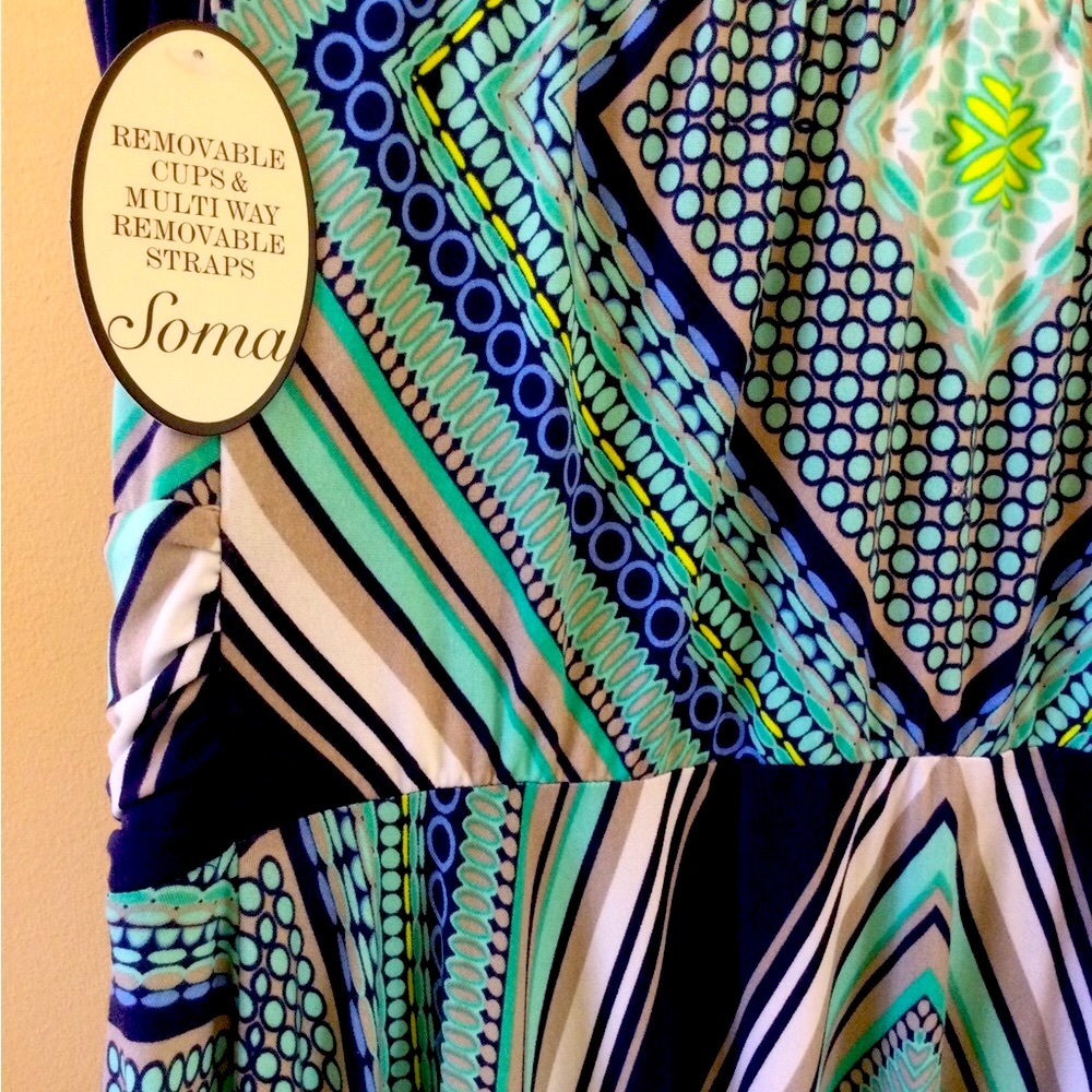 NWT. Soma Scarf Hem Midi Dress. Size M